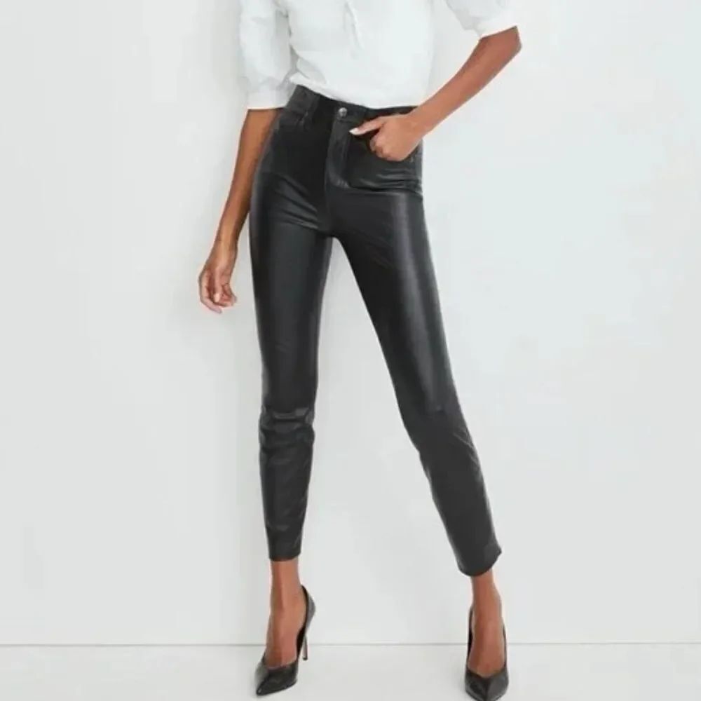 NWT Veronica Beard Maera Extra High Rise Skinny Pants Emerald Size 29 Vegan